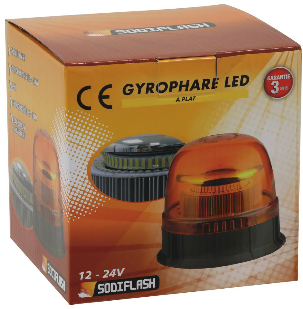 Gyrophare LED rotatif magnétique - Sodiflash