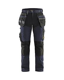 Pantalon artisan Blaklader stretch 1599 bleu marine et noir - 159918608699C