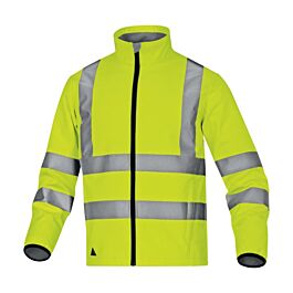 VESTE JAUNE FLUO LEGA DELTA PLUS SOFTSHELL POLYESTER 3 COUCHES LAMINÉES - LEGAJA