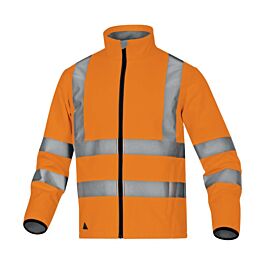 VESTE ORANGE FLUO LEGA DELTA PLUS SOFTSHELL POLYESTER 3 COUCHES LAMINÉES - LEGAOR0