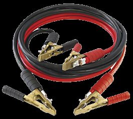Câble de démarrage 600 a. 4 m - 25 mm². 100% cuivre..câble 100% cuivre et pinces type bronze LACME - 521400