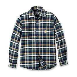 Chemise à carreaux à manches longues en flanelle Bleu - I26 - CARHARTT - 106352